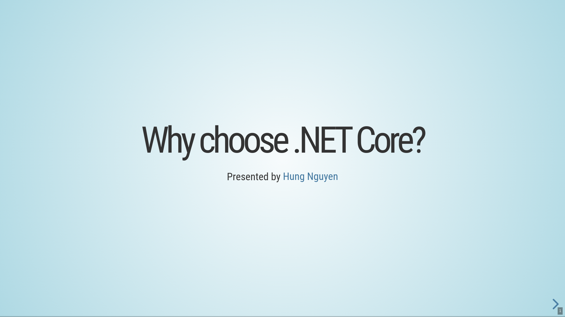 Why choose .NET Core?